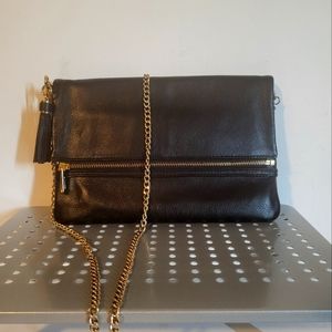 NWOT DANIER BLACK LEATHER CROSSBODY